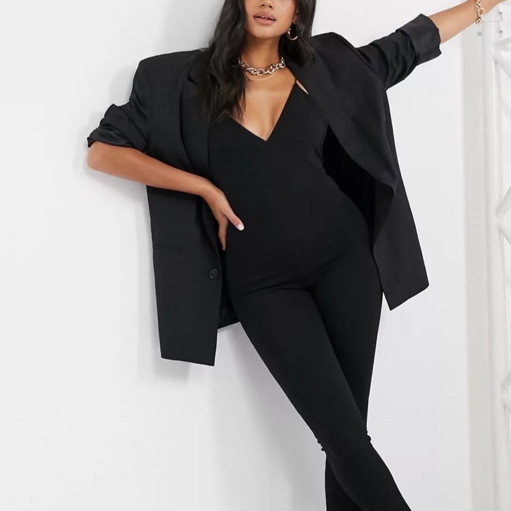ASOS plunge unitard straps